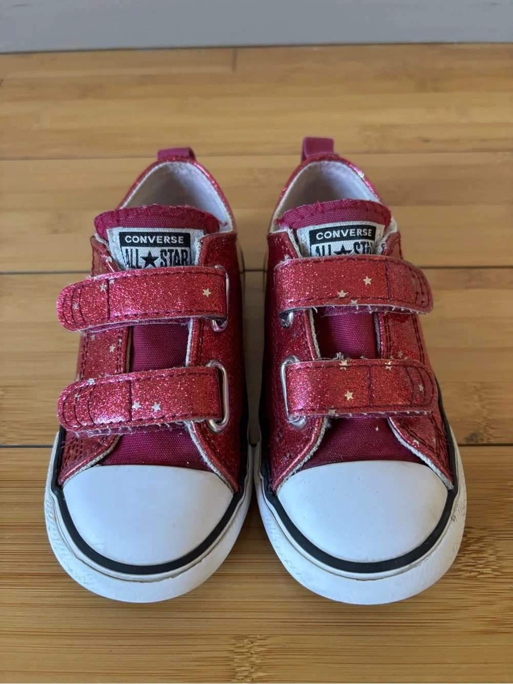 Converse Kids Glitter Star Velcro Sneakers